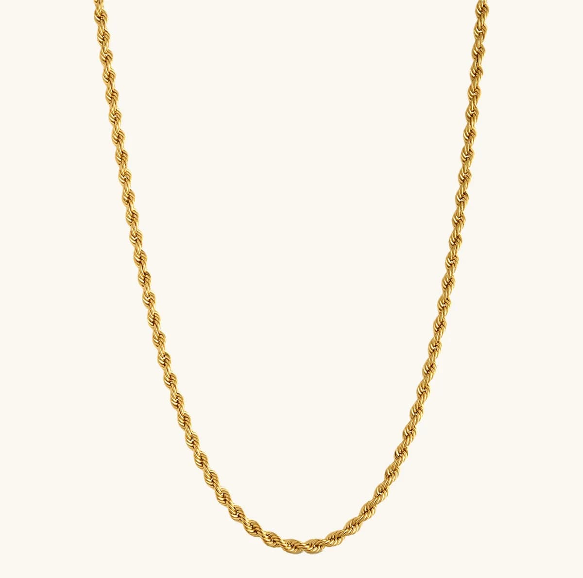 زنجیر طنابی (توئیست) طلا 18 عیار زنانه زرالتون مدل سوپر کد All-Size