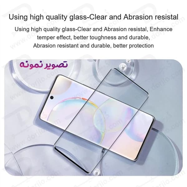 گلس فول چسب Edge تمام صفحه Honor X40 مارک KUSA — تصویر ۶