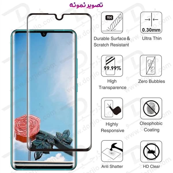 گلس فول چسب Edge تمام صفحه Xiaomi Mi CC9 Pro مارک KUSA — تصویر ۵