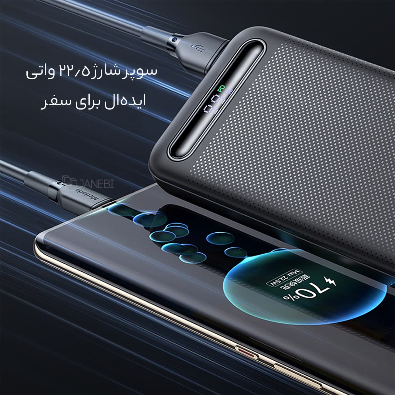 پاوربانک 22.5 وات 10000 تایپ سی و یو اس بی مک دودو MC-388 — تصویر ۸