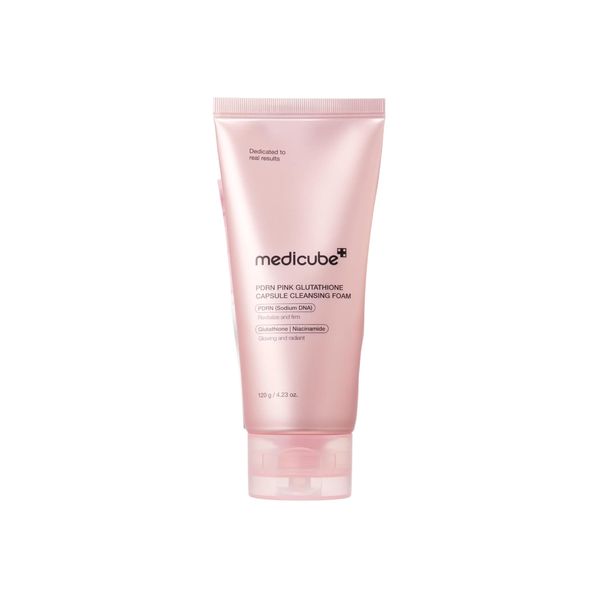 فوم پاک کننده کپسولی گلوتاتیون پی دی ار ان پینک مدی کیوب Pdrn pink glutathione capsule cleansing foam 120g (Medicube)