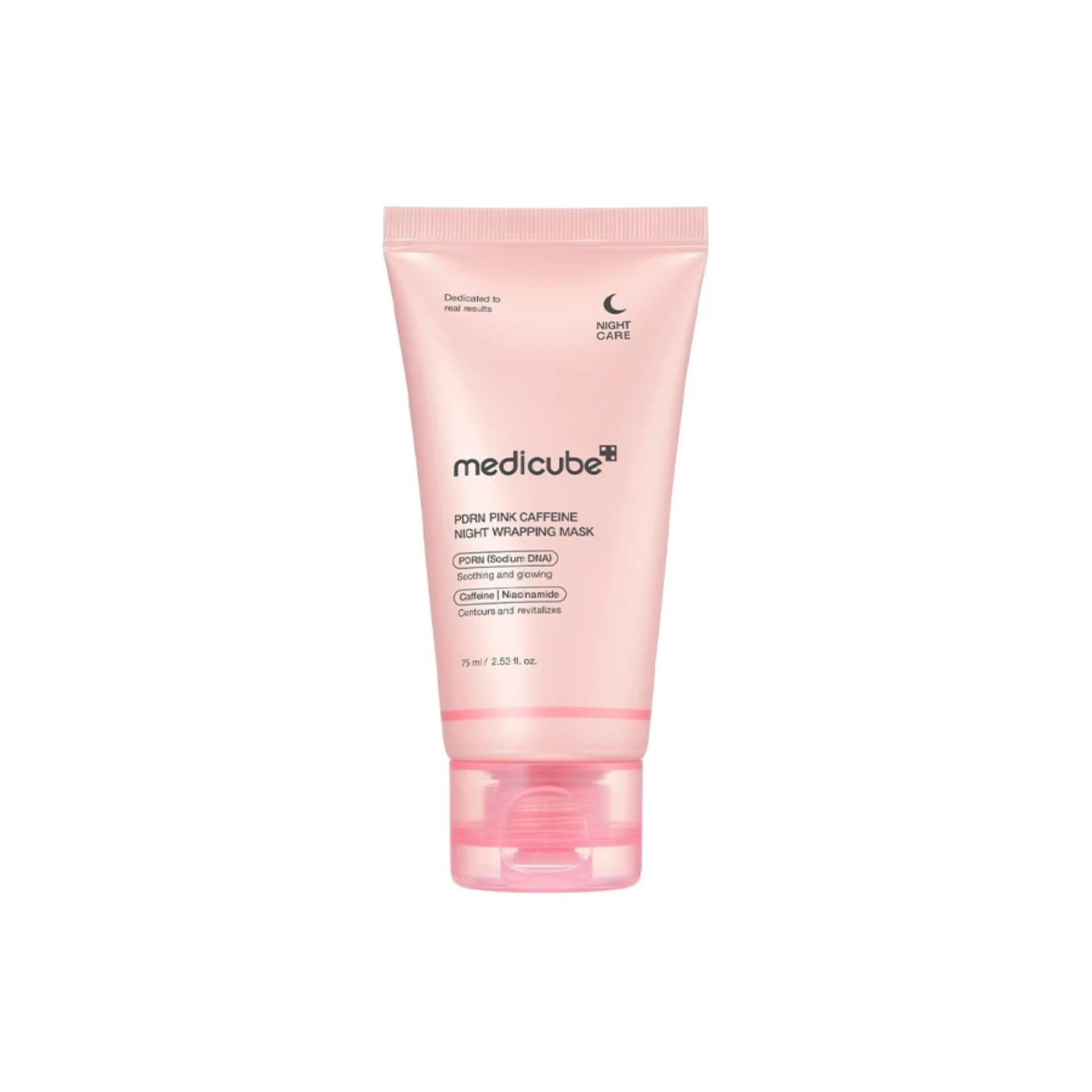 ماسک شب کافئین پی دی ار ان پینک مدی کیوب Pdrn pink caffeine night wrapping mask 75ml (Medicube)