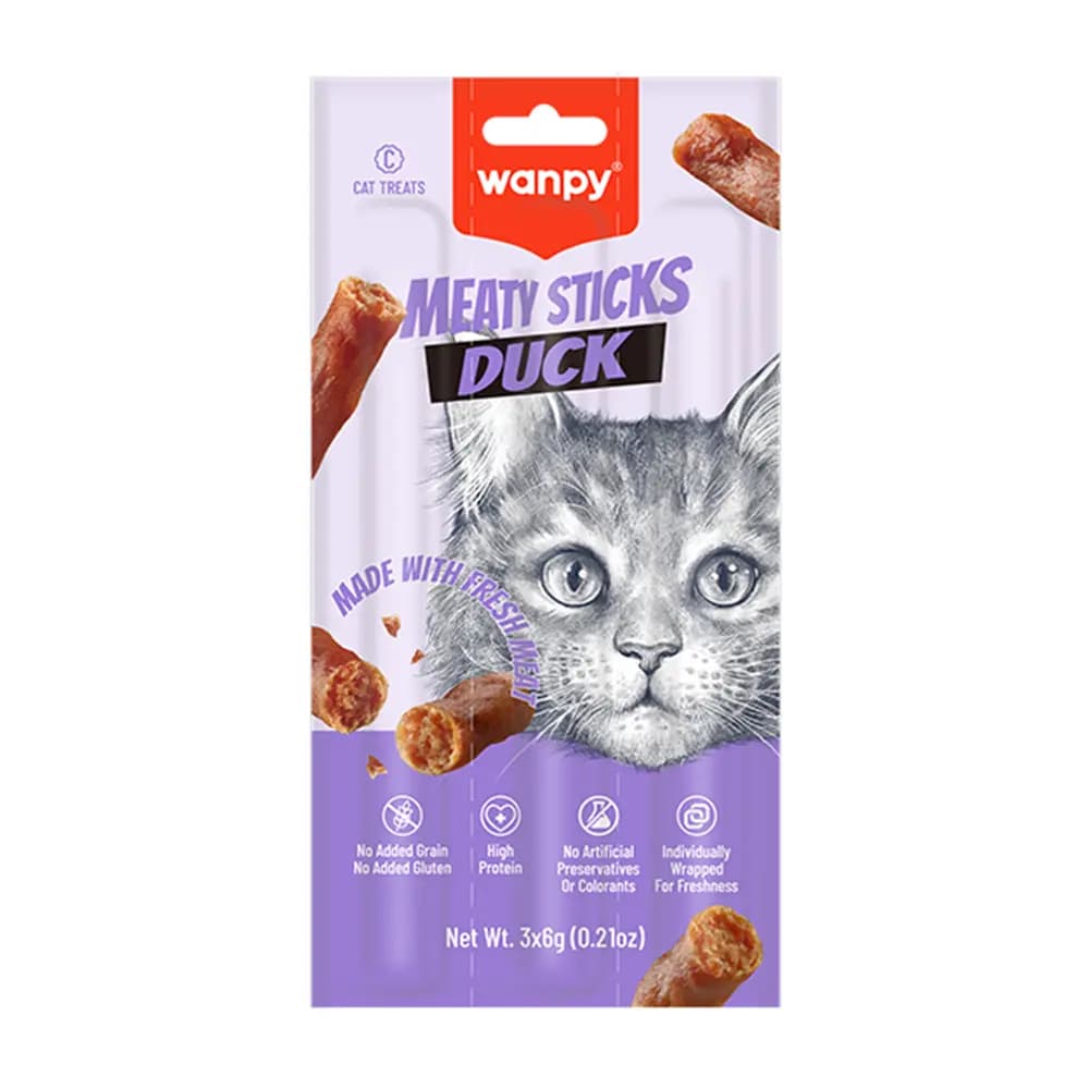 تشویقی مدادی گربه با طعم اردک ونپی – Wanpy Duck Sticks