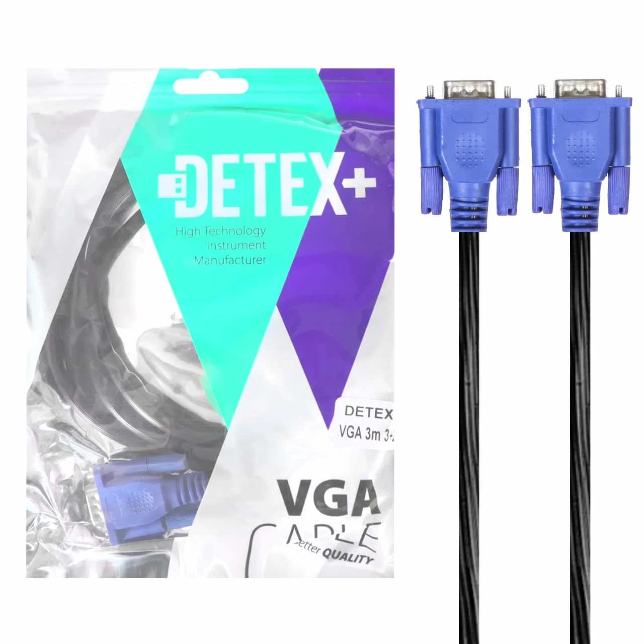 کابل 3 متری DETEX+ VGA 3+2 – مشکی