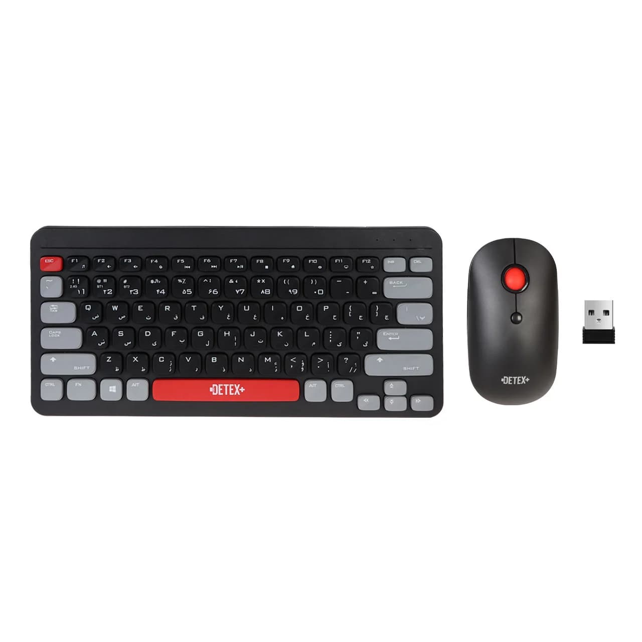 ماوس و کیبورد بی سیم +DETEX مدل DK704 – مشکی