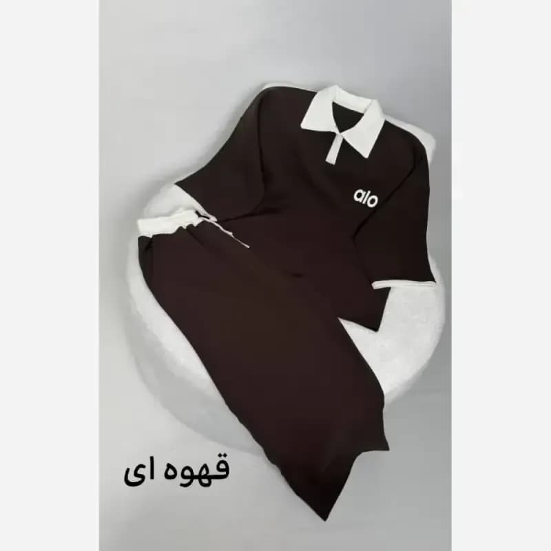 ست تیشرت شلوار زنانه جنس دبل مازراتی 400 گرمی فری سایز — تصویر ۸