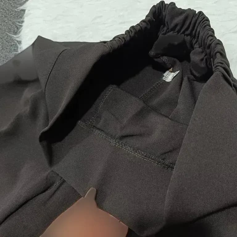شلوار بگ مازراتی 450 گرم قهوه ای سوخته پشت کش سایز 38 تا 42 قد 103 — تصویر ۲