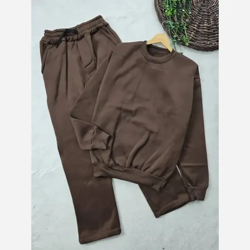 ست هودی و شلوار اسپرت دورس توکرکی جیبدار فری سایز — تصویر ۶
