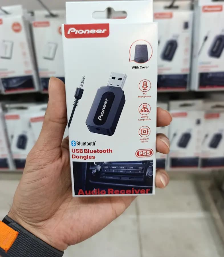 دانگل AUX بلوتوث Pioneer P55 نسخه 5.0