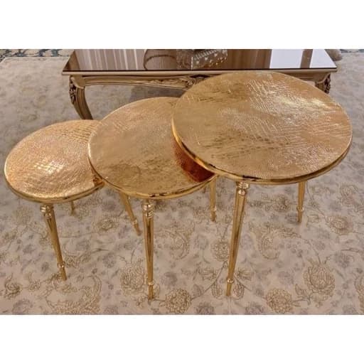 میز عسلی سه سایز مدل چرمی کامنا مدل 13153623