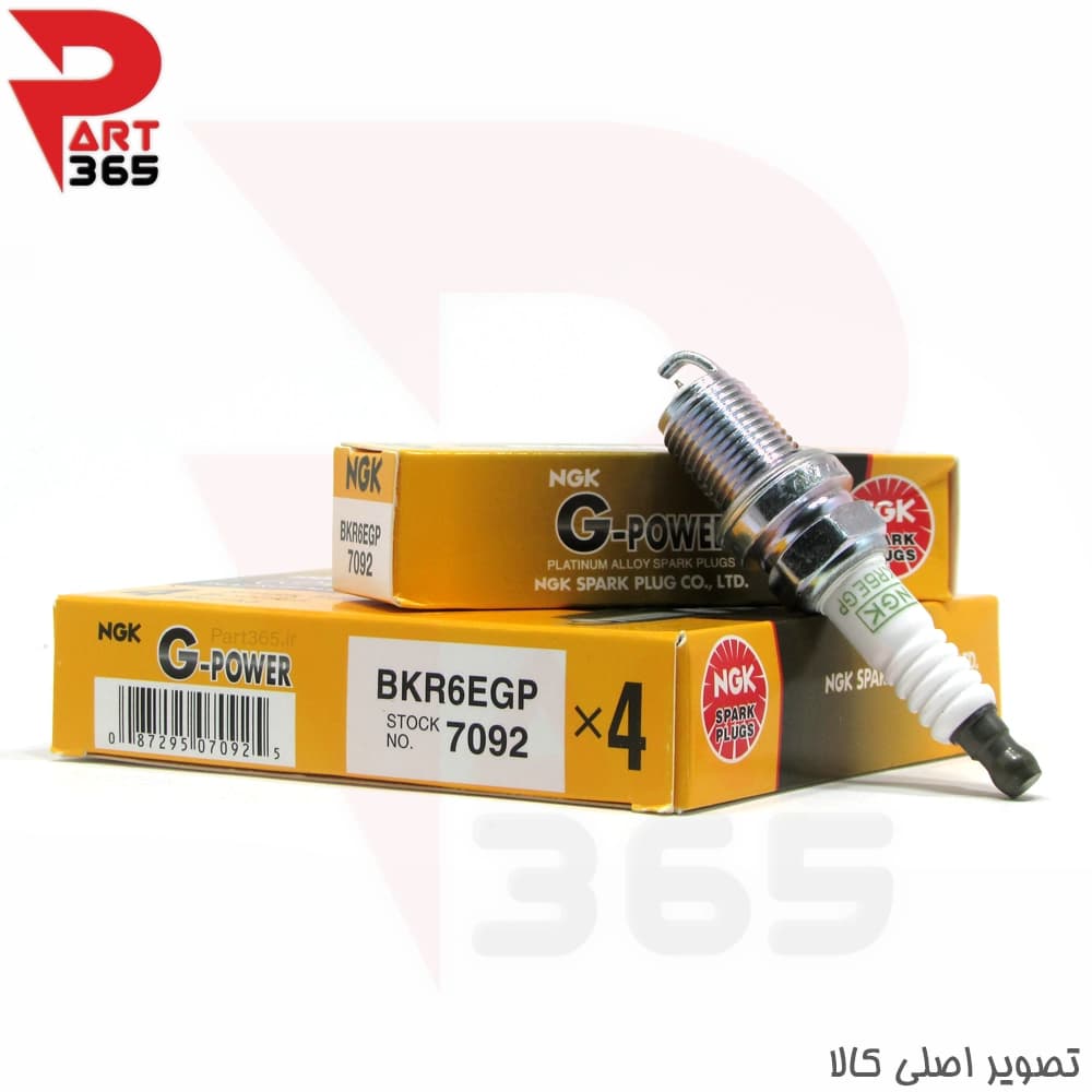 شمع موتور NGK BKR6EGP کد 7092 ، مناسب خودروهای تیبا ، پلاتینیوم