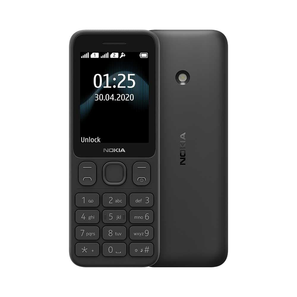 قاب و شاسی کامل گوشی نوکیا Nokia 125 2020 مشکی | درجه یک