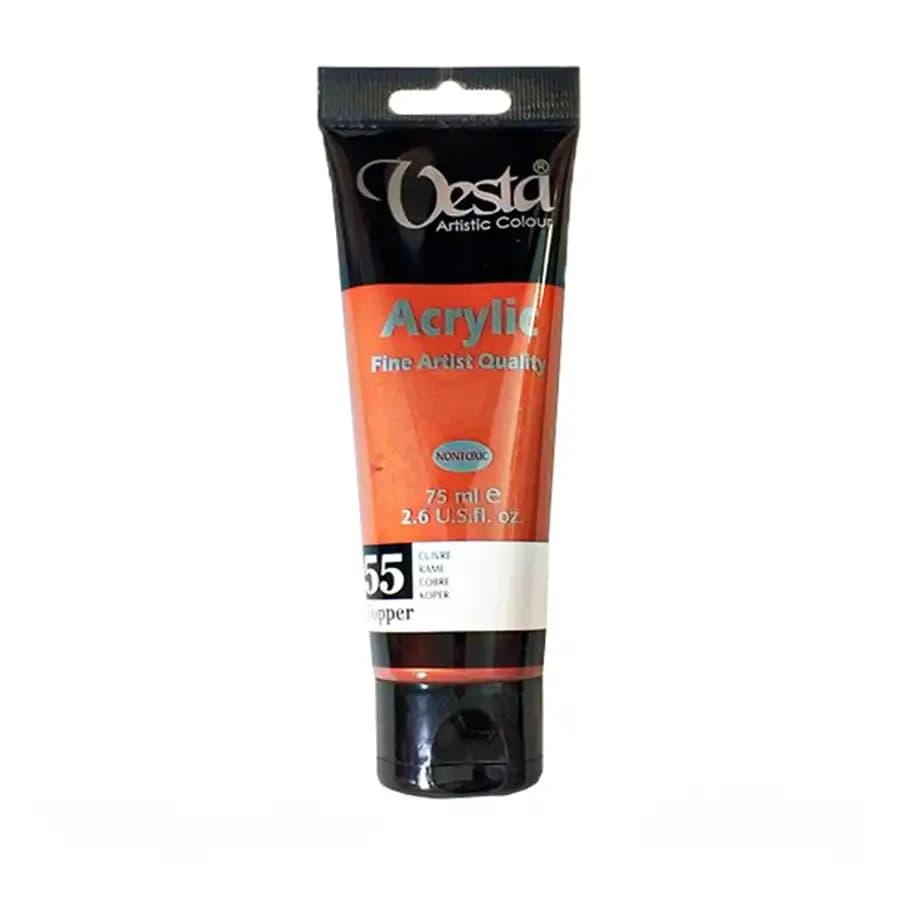 رنگ اکریلیک وستا رنگ copper کد 55 حجم 75 میلی لیتر