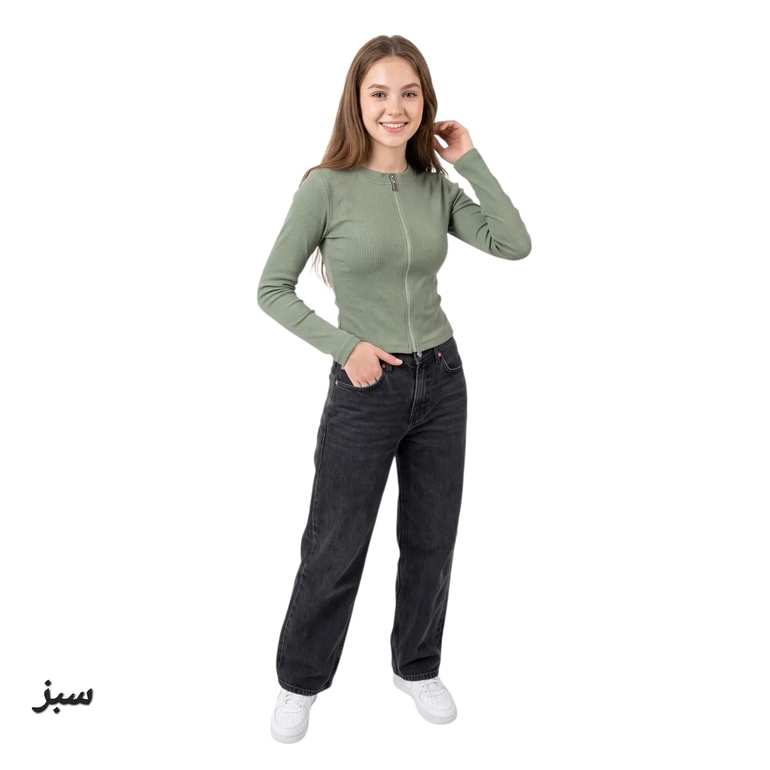 بلوز دخترانه کبریتی زیپی نوجوان