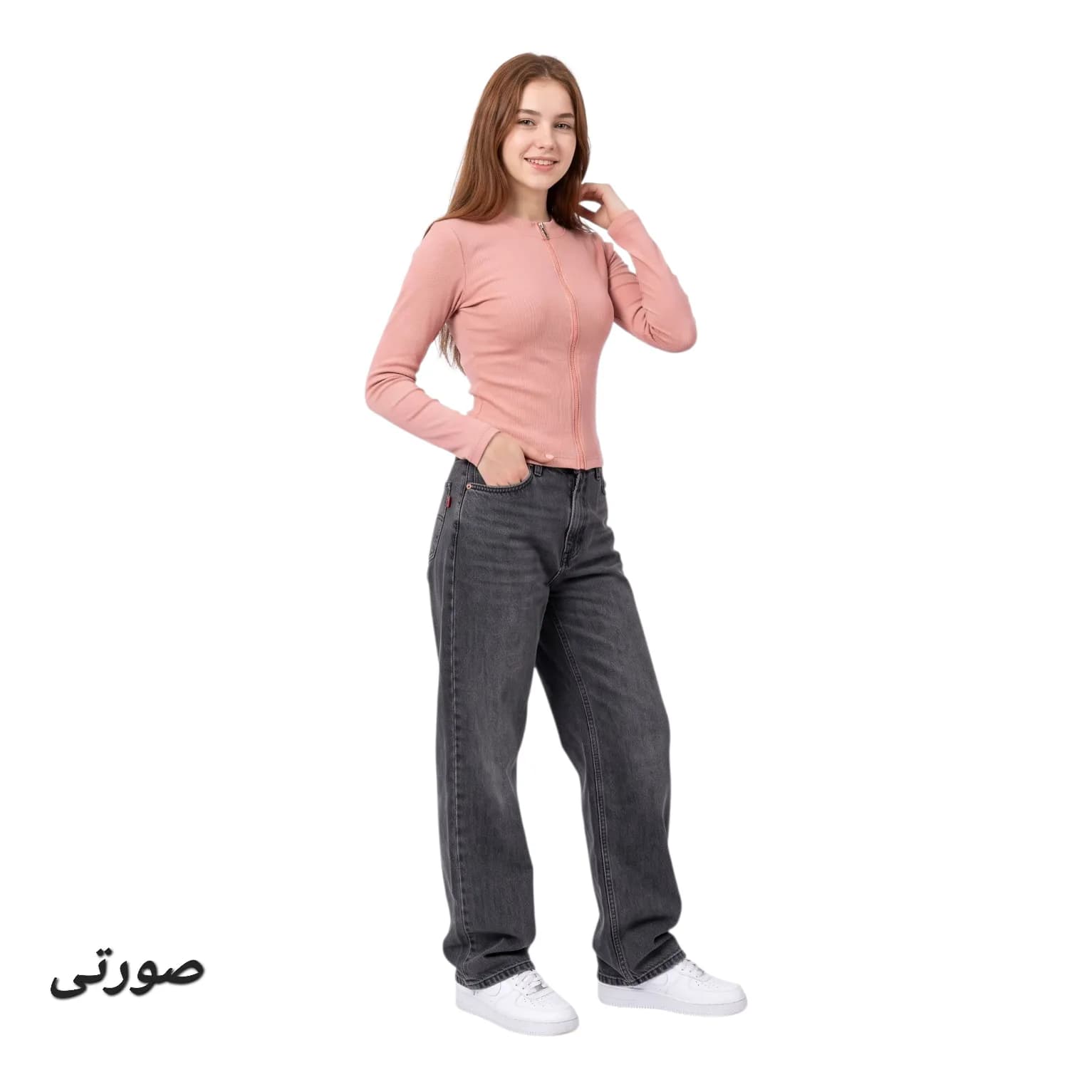 بلوز دخترانه کبریتی زیپی نوجوان — تصویر ۴