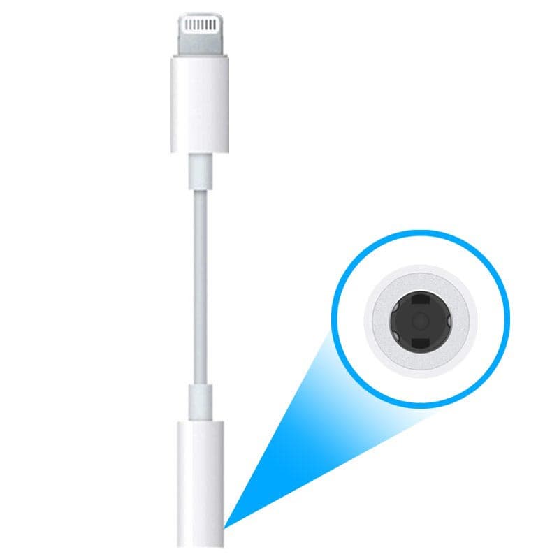 مبدل لایتنینگ به جک 3.5 میلی متری (اصل) مدل MMX62ZM/A~Apple Lightning To 3.5mm Headphone Jack Adapter — تصویر ۳
