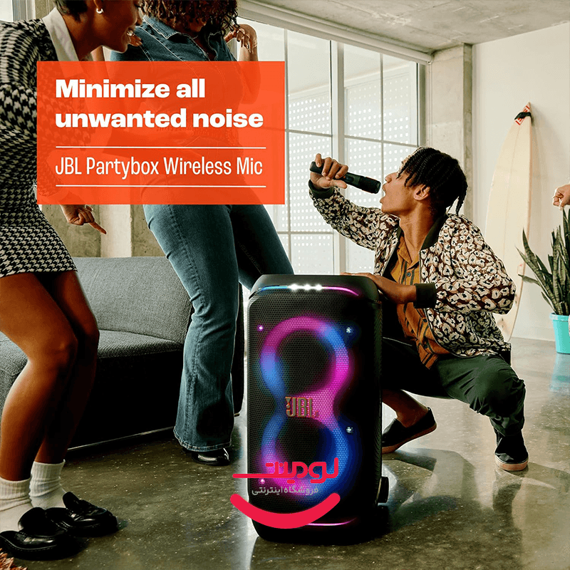 میکروفون بی‌سیم دو عددی جی بی ال مدل PartyBox Wireless Mic با گیرنده، برد ۳۰ متر و شارژدهی ۲۰ ساعته — تصویر ۶