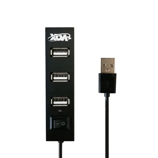 هاب X-VOX USB2.0 مدل x-804 چهار پورت کلیددار کابل 0.5 متر