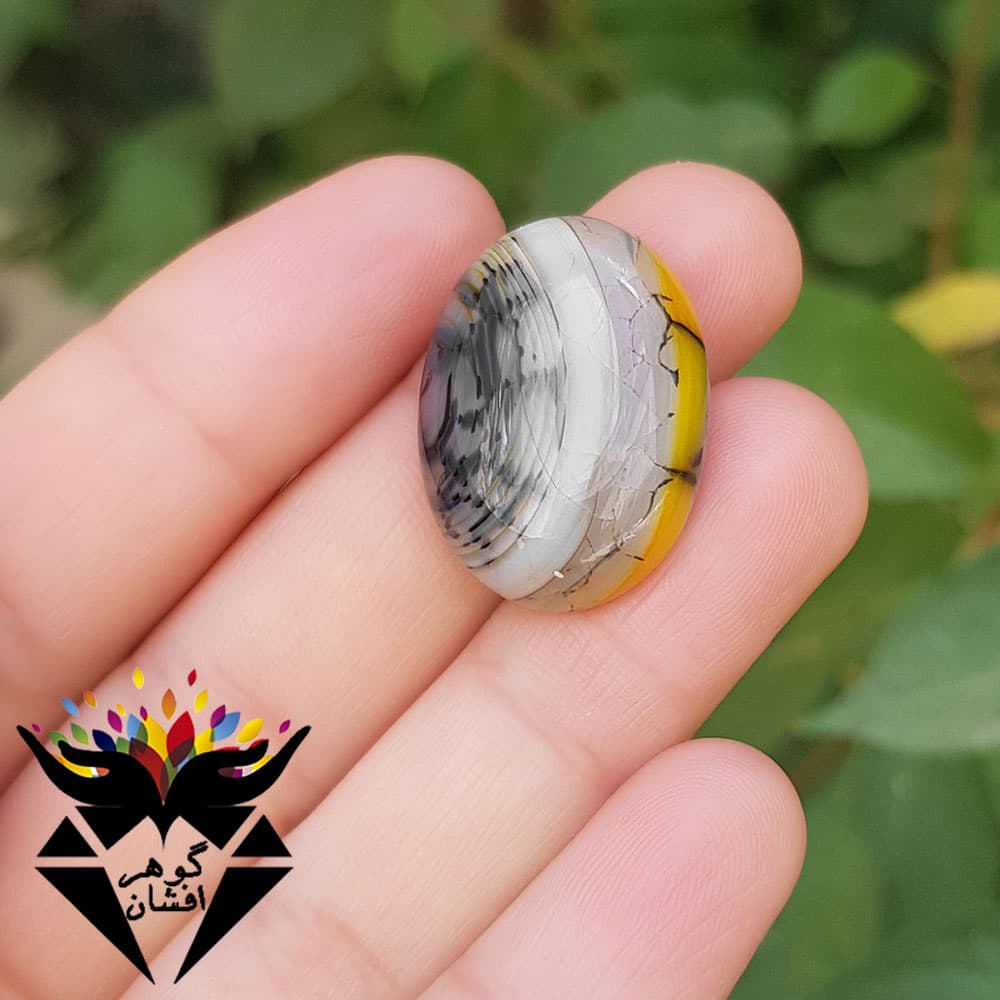 نگین عقیق دراگون اصل خوشرنگ N3192