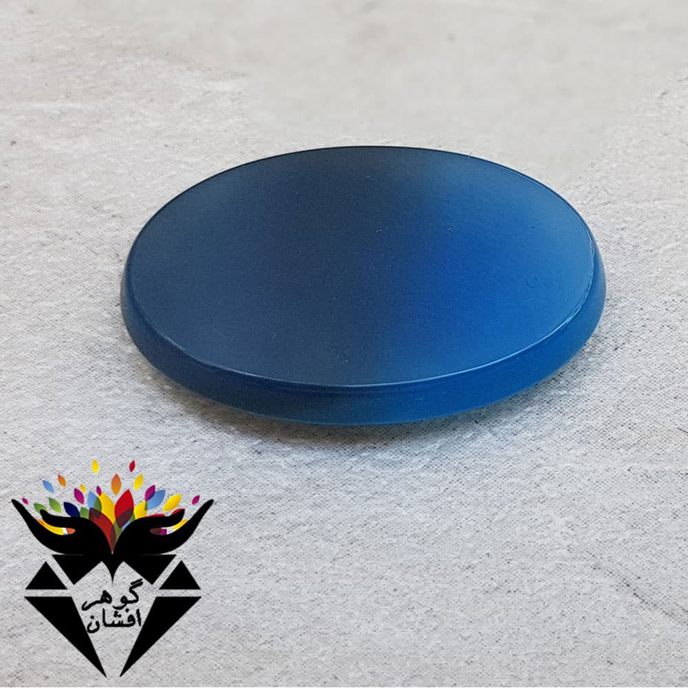 نگین عقیق آبی مناسب انواع حکاکی کد N_1591