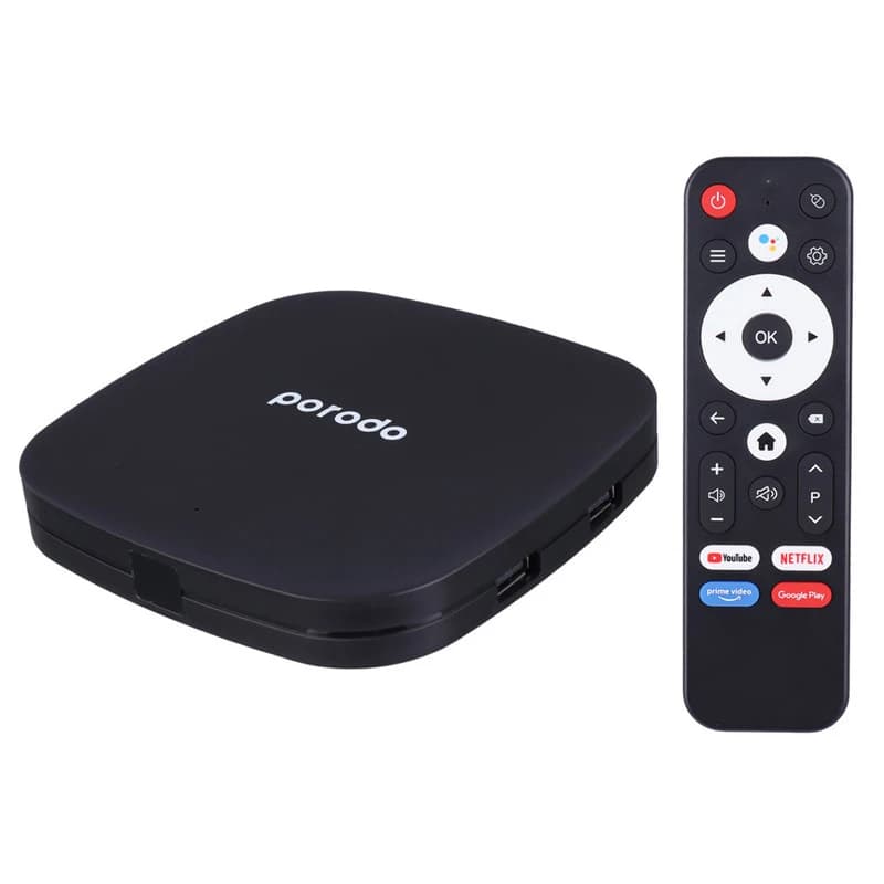 اندروید باکس Porodo PD-ANTVB-BK 8GB 1080P + ریموت کنترل — تصویر ۱۰