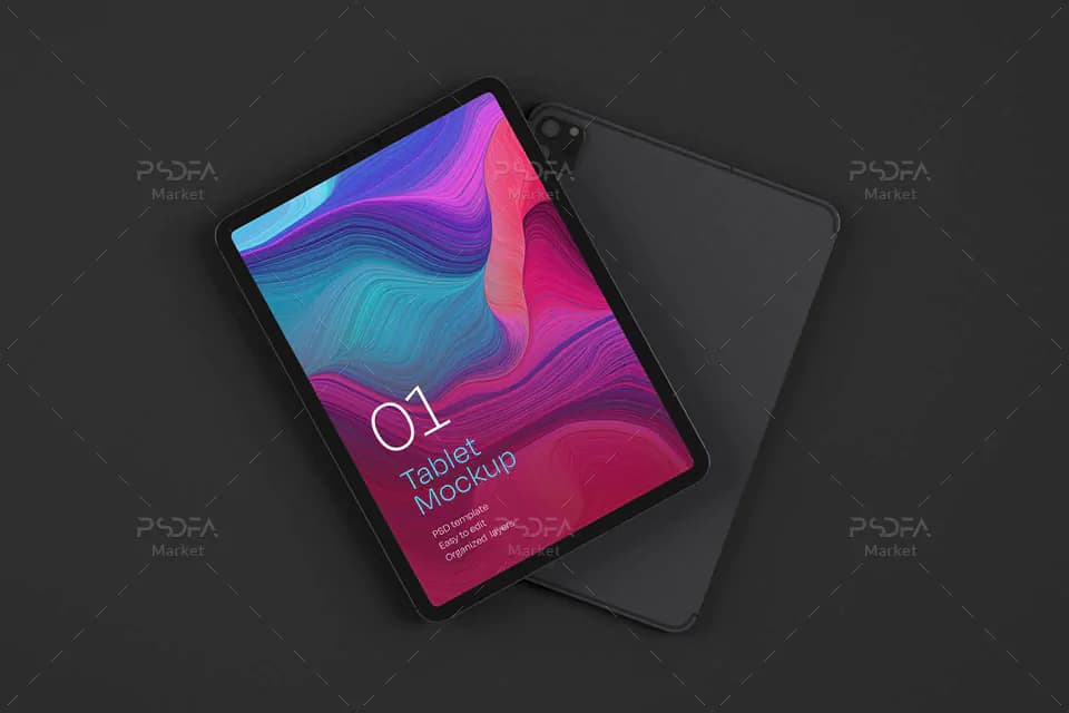 16 موکاپ تبلت آیپد پرو iPad Pro Mockup در حالت و نماهای مختلف — تصویر ۷