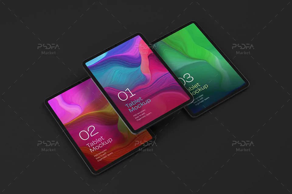 16 موکاپ تبلت آیپد پرو iPad Pro Mockup در حالت و نماهای مختلف — تصویر ۸