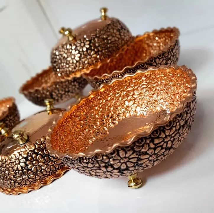 بستنیخوری مسی آریایی ۶ تایی نانو