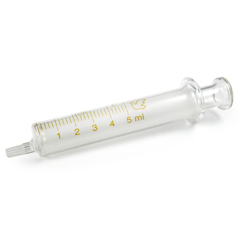 سرنگ شیشه ای ۵ سی سی کبوتری تمام شیشه ای Glass Syringe, 5ml
