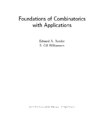 دانلود کتاب Foundations of Combinatorics with Applications