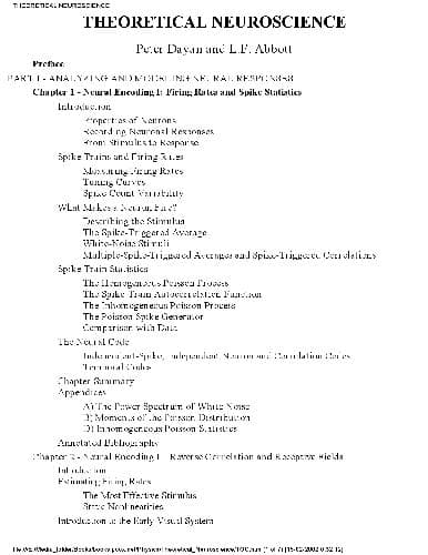 دانلود کتاب Theoretical Neuroscience – Computational and Mat