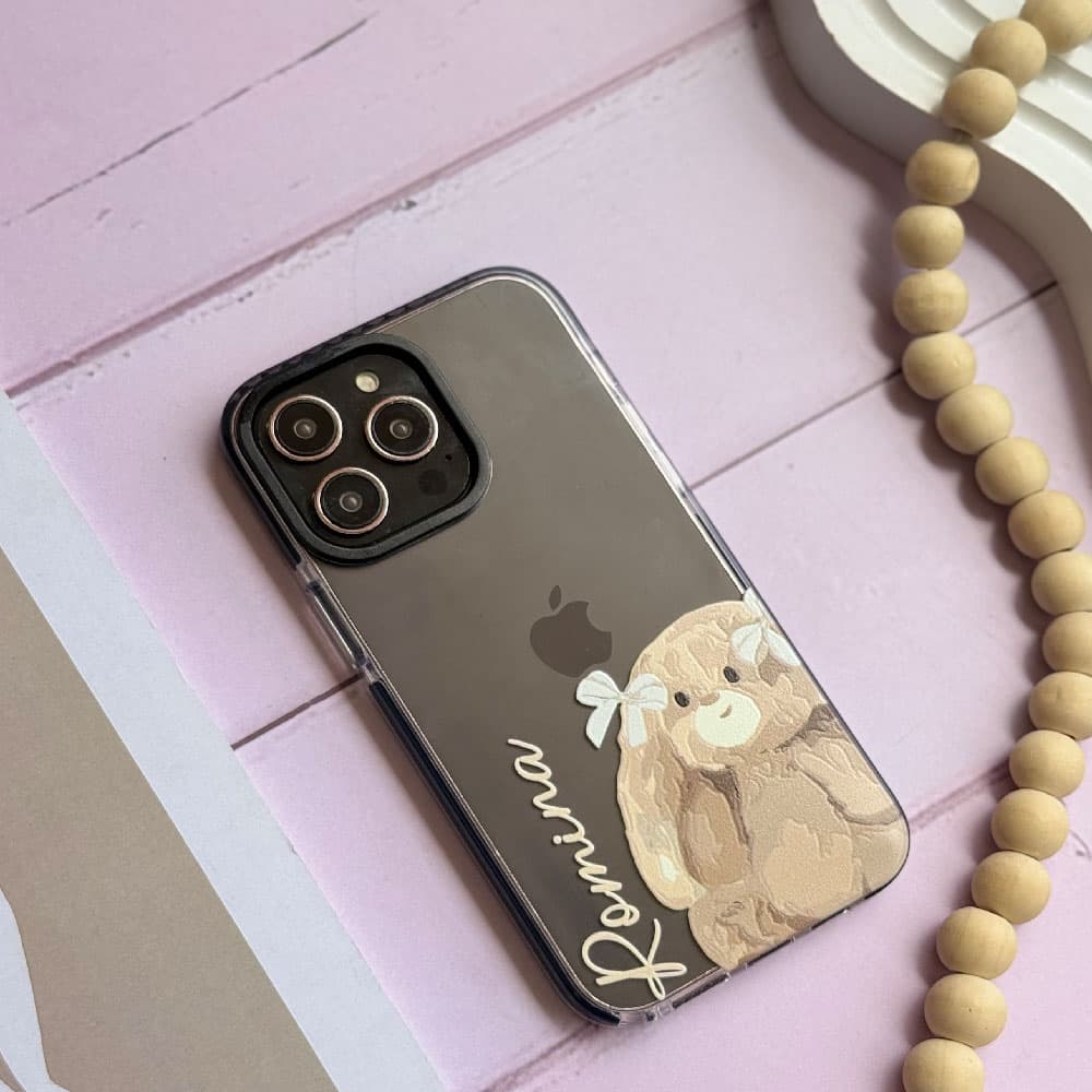 قاب شفاف چاپی سفارشی به اسم دلخواه (کد 0403) مدل Rabbit مناسب برای گوشی موبایل سامسونگ Samsung Galaxy A06 / A10S / A12 / A13 / A14 / A15 / A16 / A20 / A21S / A22 4G / A22 5G / A23 / A24 / A30 / A30S / — تصویر ۴