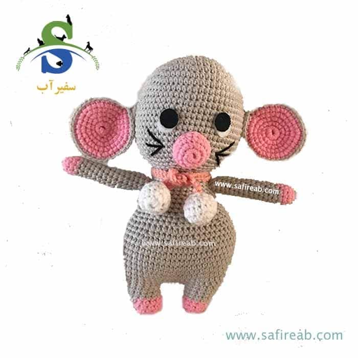 عروسک بافتنی سگ و گربه مدل موش چانگ لیر