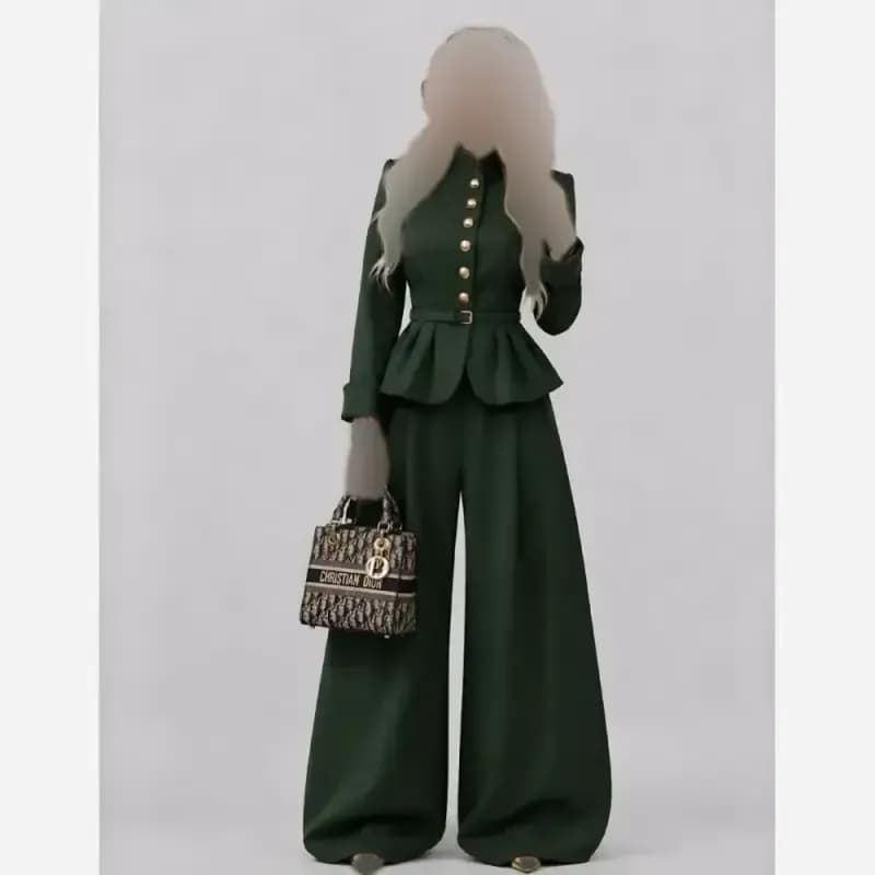 کت و شلوار زنانه جنس مازراتی وارداتی سایز 1 و 2 — تصویر ۷