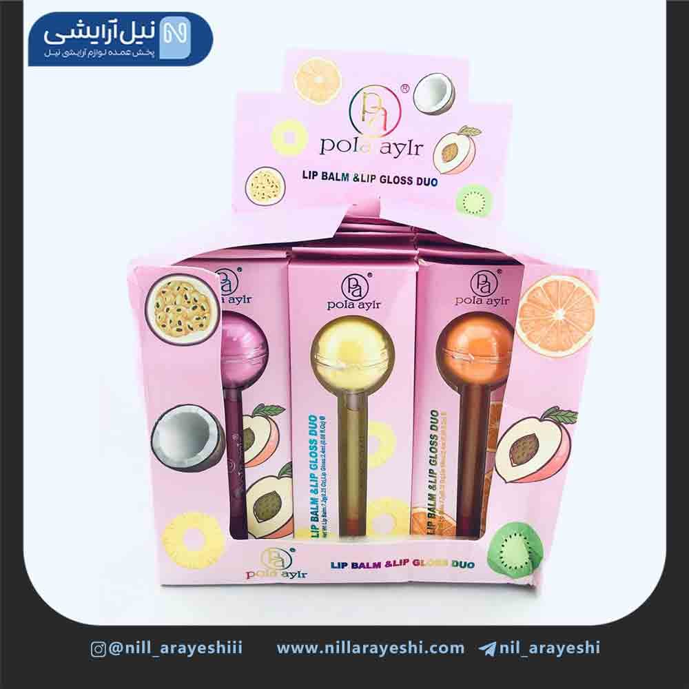 بالم لب و لیپ گلاس آبنباتی میوه ای پولا آیلر کد lc 8055a