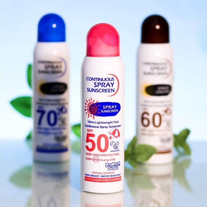 اسپری ضدآفتاب بی‌رنگ wakali مدل SPF 50 صورتی