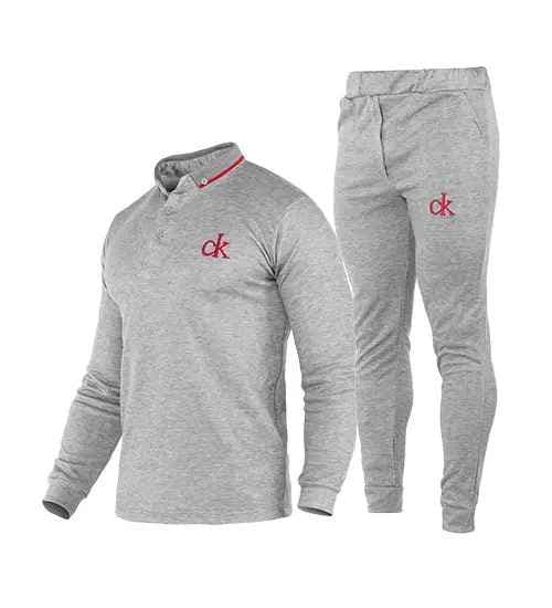 ست بلوز و شلوار مردانه آستین بلند طوسی Calvin Klein مدل 42357