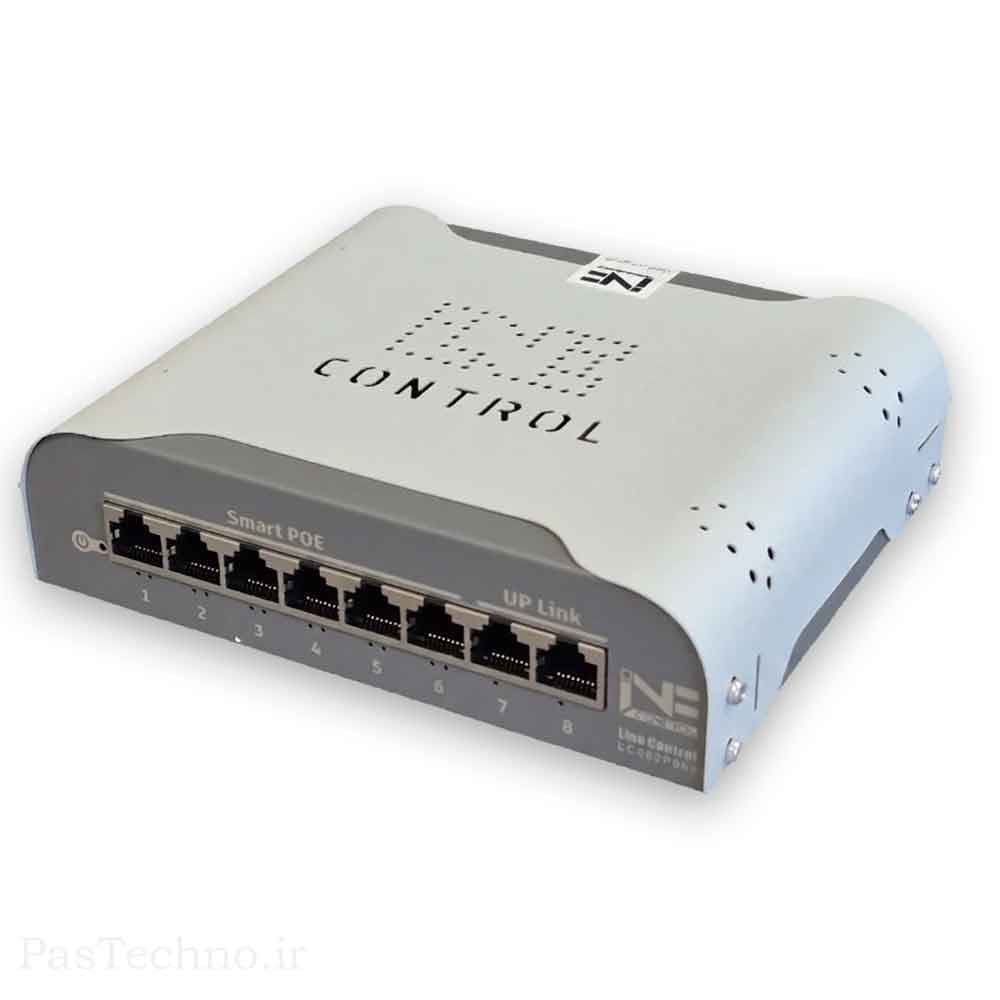 سوییچ PoE لاین کنترل مدل LC062P060 با ۶ پورت PoE و ۲ پورت Uplink