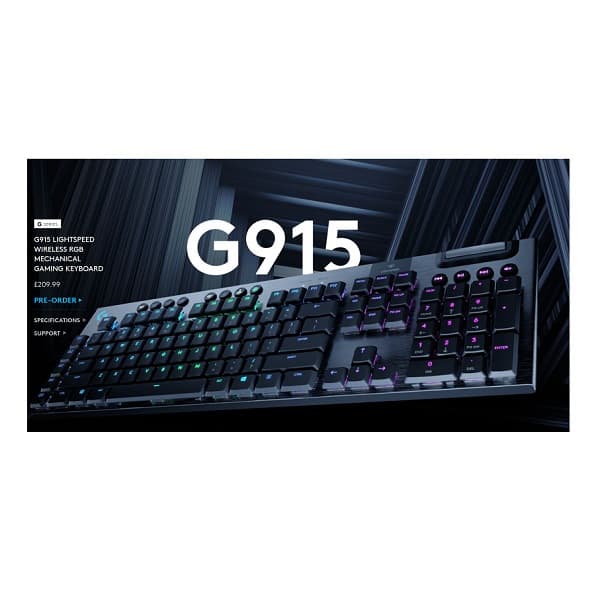 کیبورد مخصوص بازی لاجیتک مدل G915 X LIGHTSPEED (RED SWITCH) — تصویر ۲