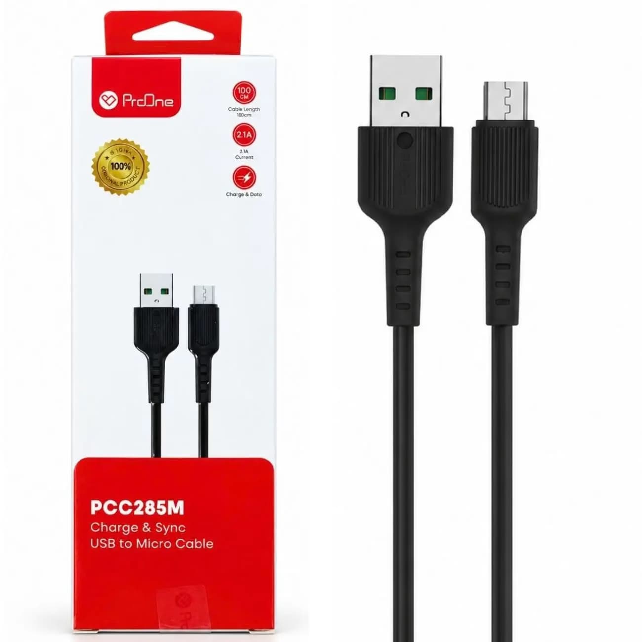 کابل شارژ USB به MicroUSB پرووان مدل PCC285-M طول 1 متر