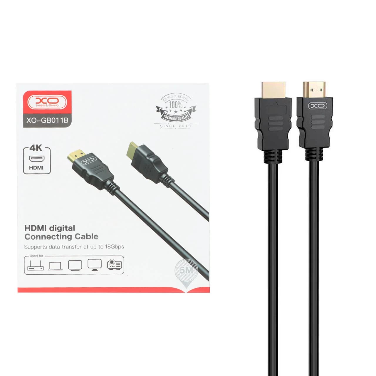 کابل 5متری XO HDMI مدل XO-GB011B – مشکی