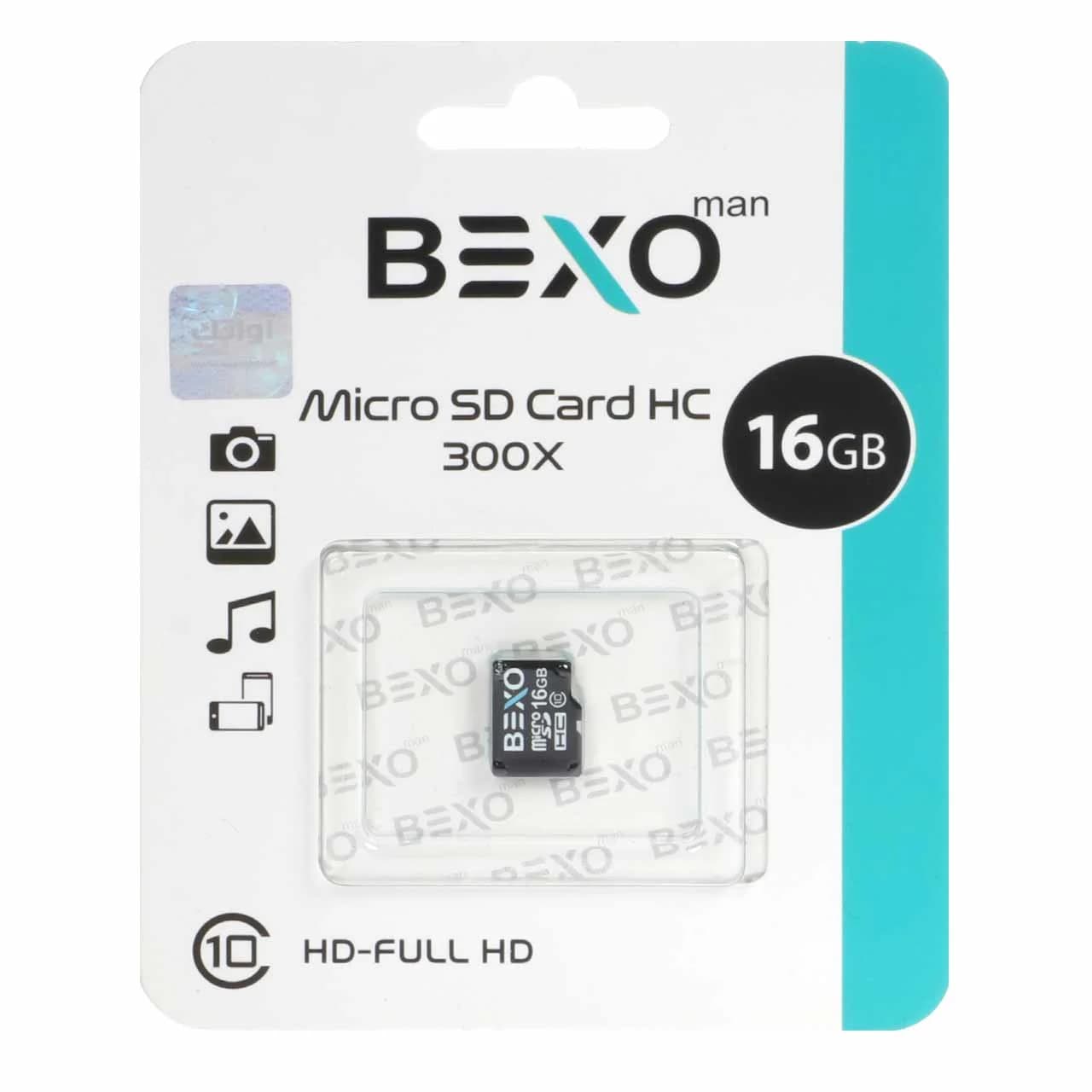 BEXO 300X microSDHC Class10 – 16GB – 45MB/s (گارانتی داده پردازی آواتک)