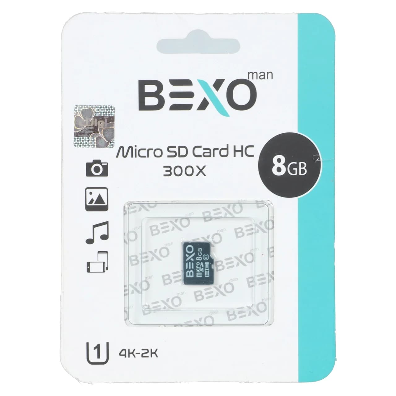 BEXO 300X microSDHC UHS-I Class10-45MB/s – 8GB (گارانتی داده پردازی آواتک) – مشکی