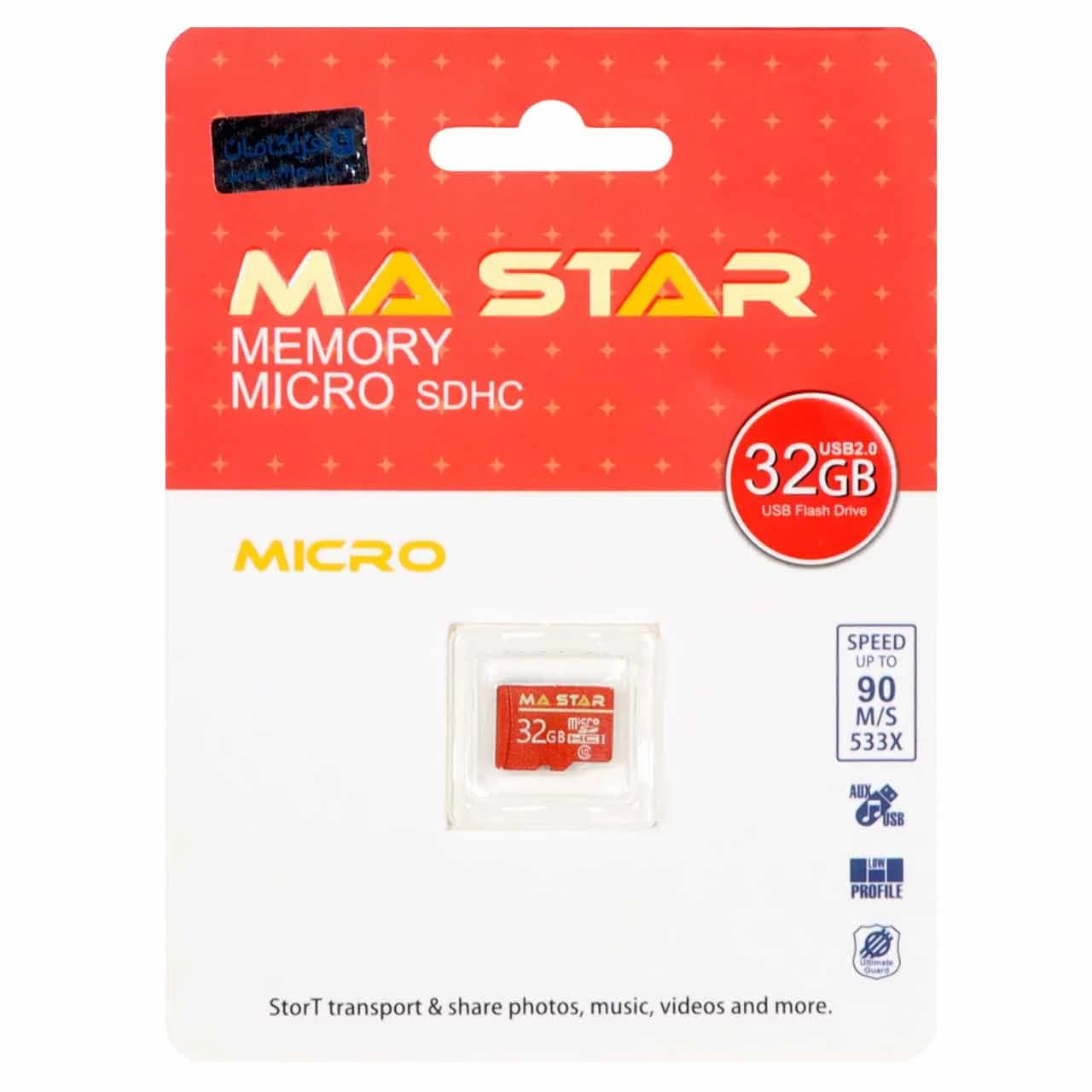 MA Star MicroSDHC U1 533X 90Mb/s – 32GB – (گارانتی فراگامان)