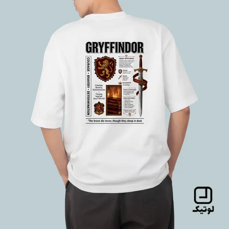 تیشرت سینمایی طرح گروه گریفیندور Gryffindor – کد TC042