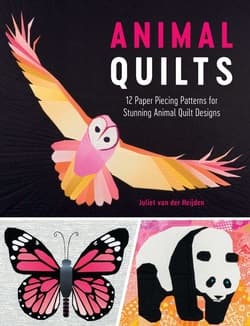 دانلود کتاب تکه دوزی حیوانات؛ 12 الگو برای طرح های خیره کننده چهل تکه حیوانات Animal Quilts: 12 Paper Piecing Patterns for Stunning Animal Quilt Designs 2017
