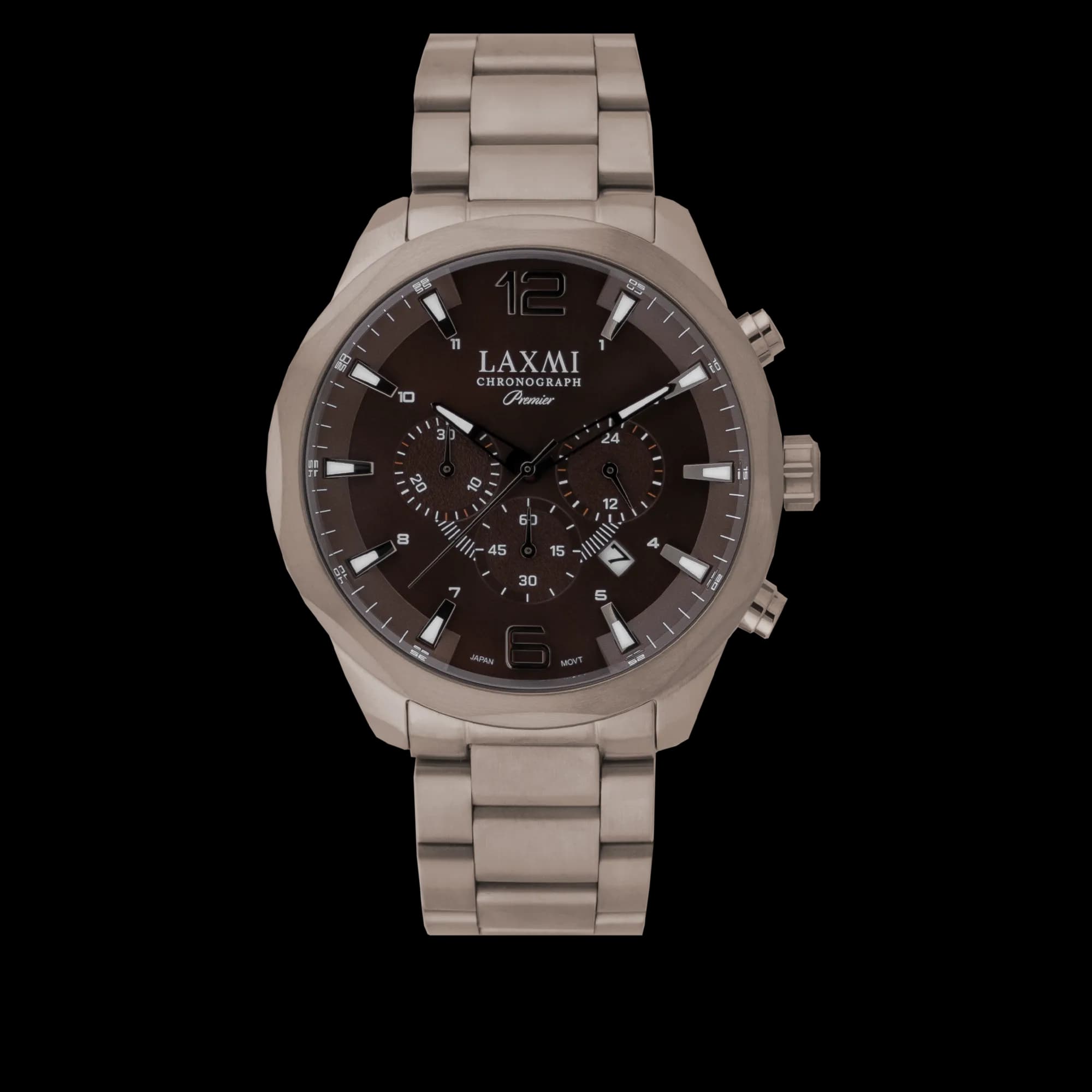 ساعت مچی مردانه لاکسمی بند استیل خاکی کد Laxmi 8162/6