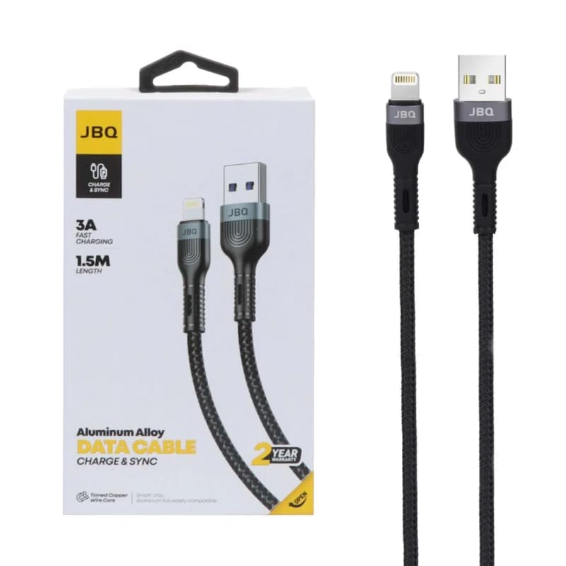 کابل شارژ 1.5 متری فست آیفون JBQ مدل CA-730 – مشکی (گارانتی یکساله رصاصی) — تصویر ۵