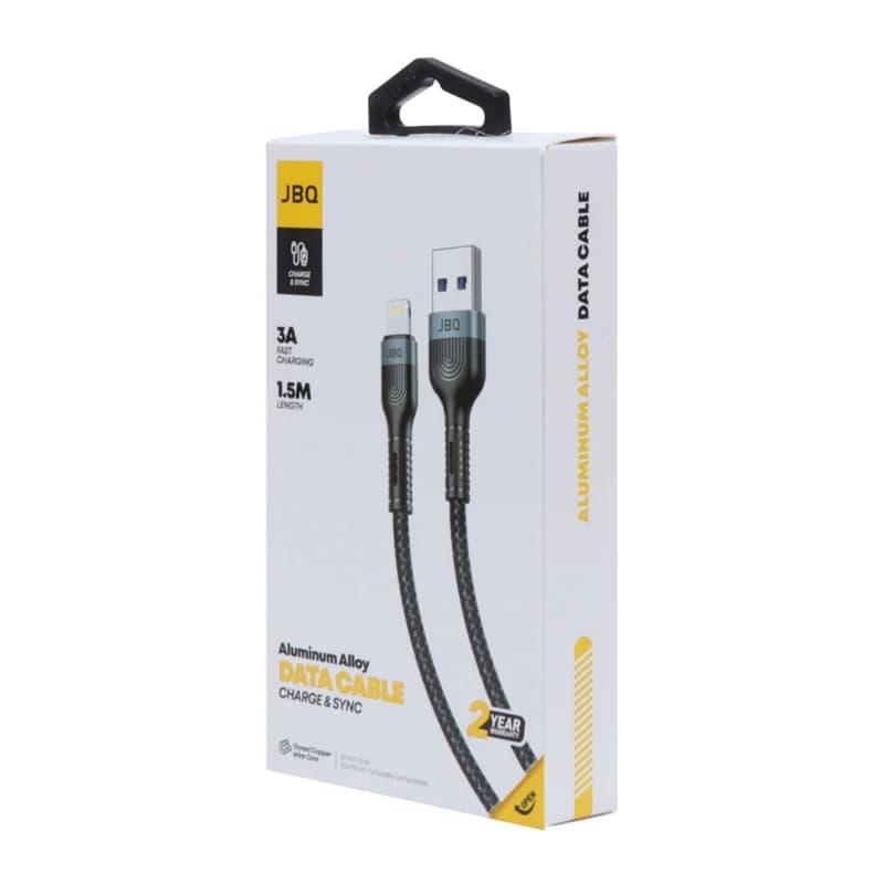 کابل شارژ 1.5 متری فست آیفون JBQ مدل CA-730 – مشکی (گارانتی یکساله رصاصی) — تصویر ۷