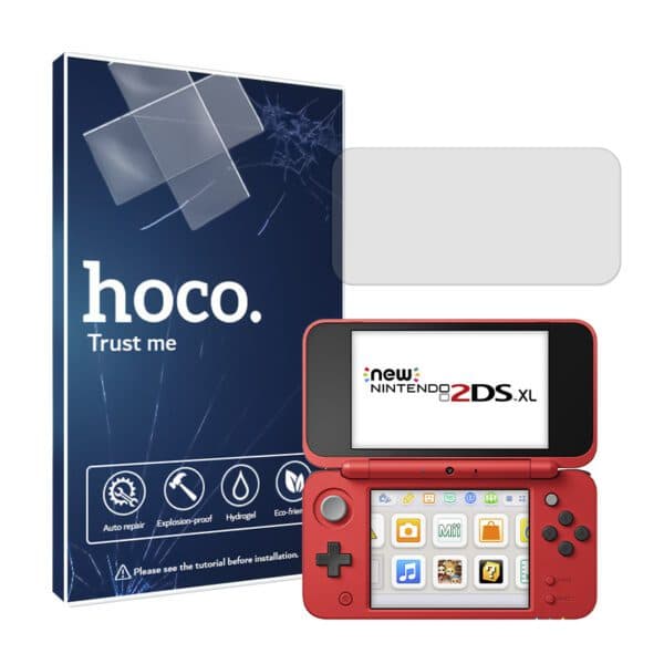 گلس کنسول بازی نینتندو 2DS XL (big) مدل شفاف برند هوکو